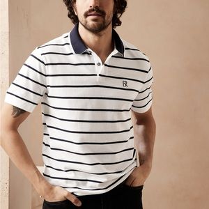 BRAND NEW WITH TAGS- Banana Republic Relaxed Pique Polo Shirt